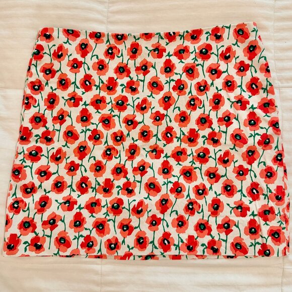 JCrew Floral Mini Skirt Size 6 - Picture 1 of 5